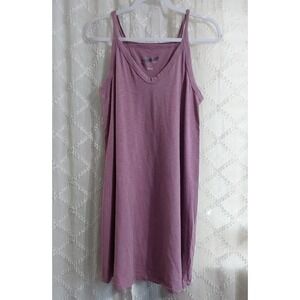 Sonoma Goods For Life Womens Small Mauve V-Neck Spaghetti Strap Knit Mini Dress